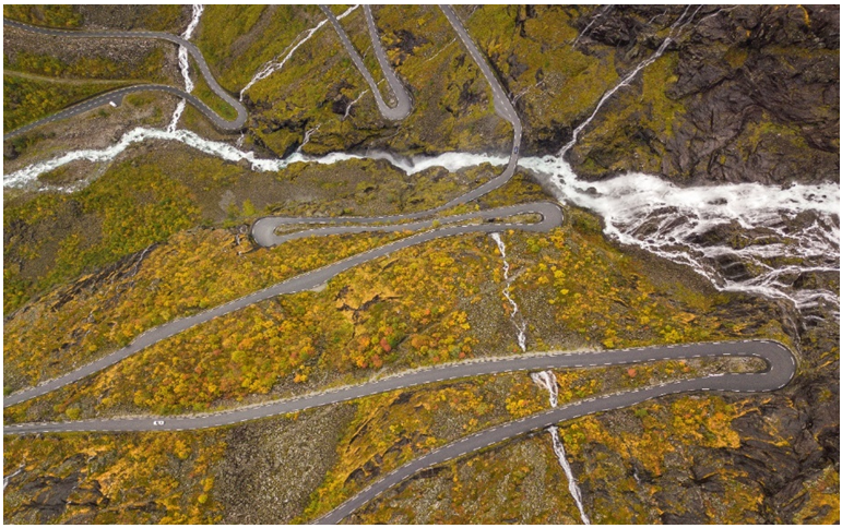Trollstigen - Trollská cesta, západné Nórsko