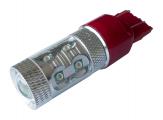 Cree LED auto žiarovka T20 W21 Canbus červená - 5W 7443