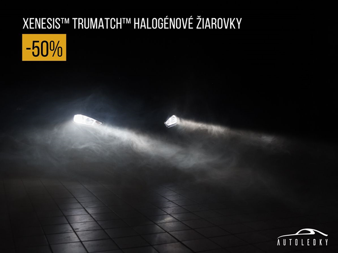 -50% zľavy na Xenesis TruMatch halogénové žiarovky počas Black Friday