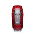 Obal na kľúč Mustang Autoledky Carbon červený